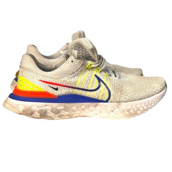 Nike‎ React Infinity Run Flyknit 3 Platinum Racer Blue size 10 men's - Picture 2 of 6